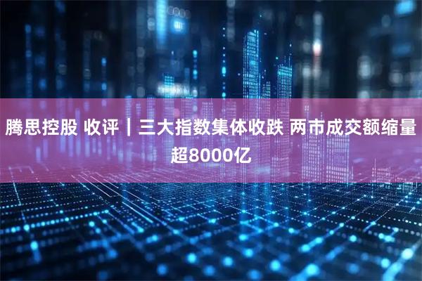 腾思控股 收评｜三大指数集体收跌 两市成交额缩量超8000亿