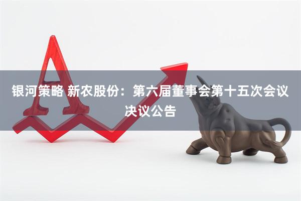 银河策略 新农股份：第六届董事会第十五次会议决议公告