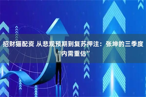 招财猫配资 从悲观预期到复苏押注:张坤的三季度“内需重估”